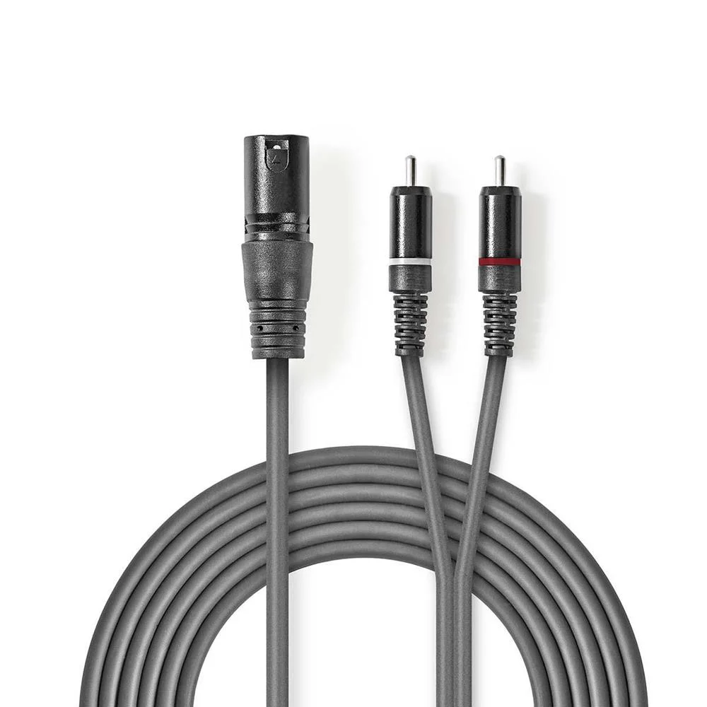 Cable de Audio Xlr | Xlr de 3 Pines Macho - 2x Rc.