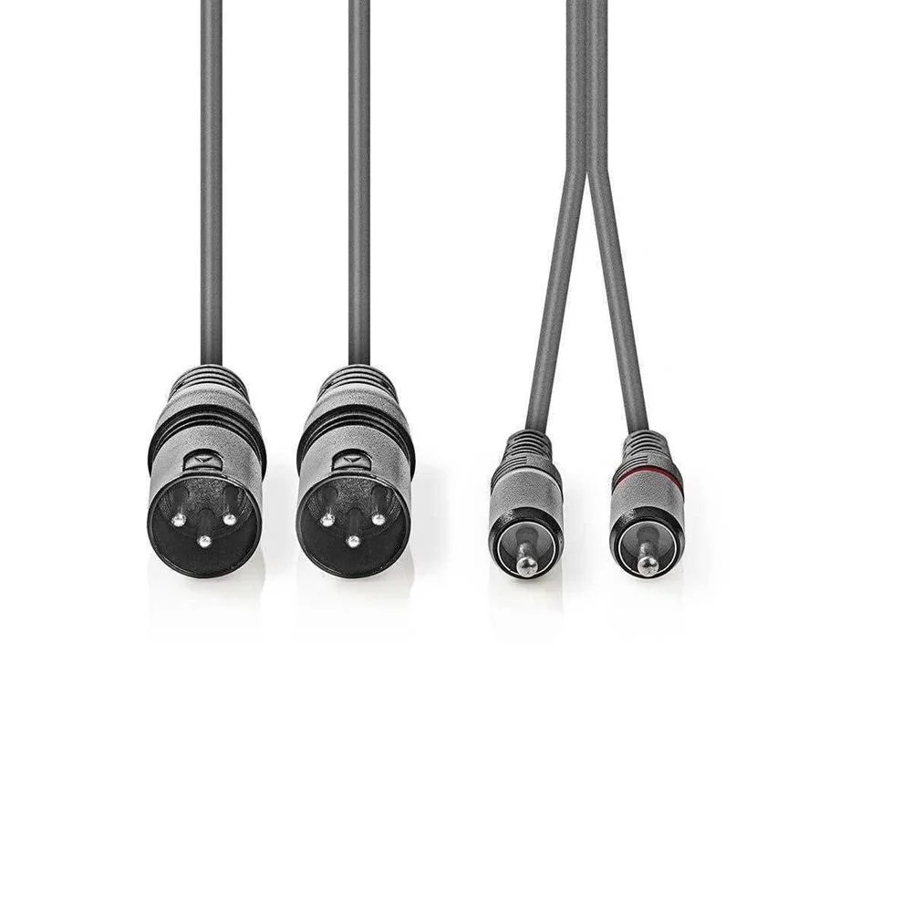 Cable de Audio Xlr | 2x Xlr de 3 Pines Macho - 2x.