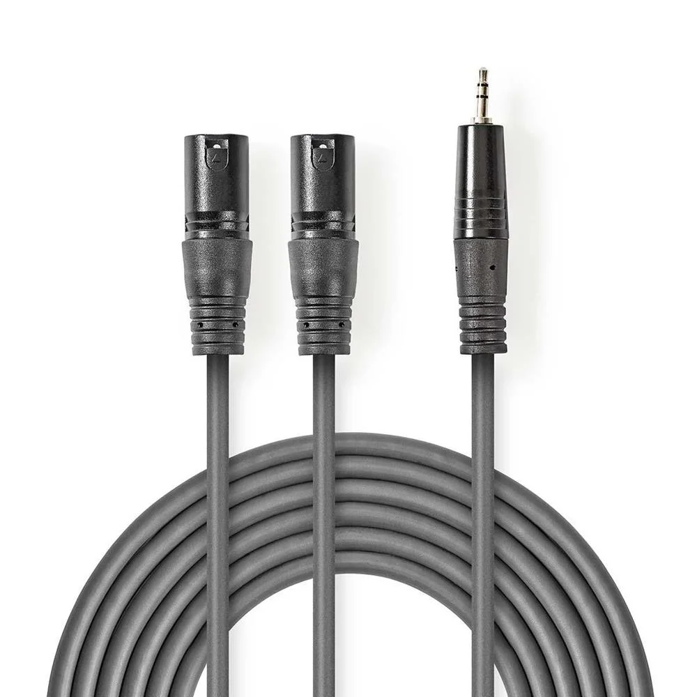 Cabo De &Aacute;udio Xlr  2x Xlr Macho De 3 Pinos - 3,5.