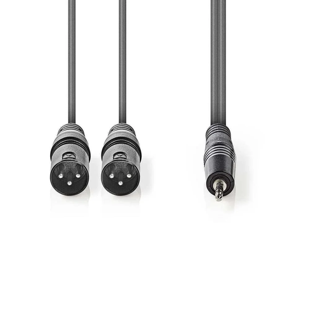 Cabo De &Aacute;udio Xlr  2x Xlr Macho De 3 Pinos - 3,5.