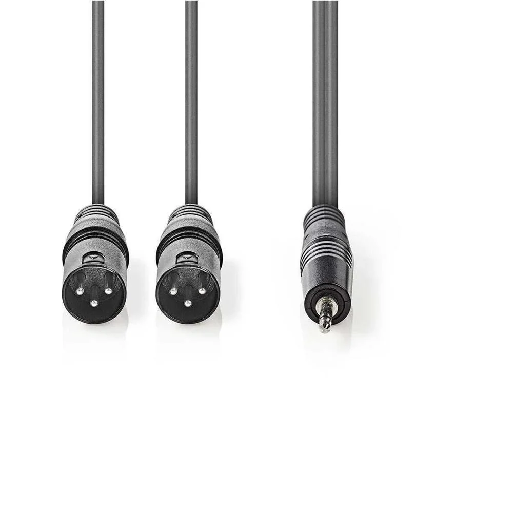 Cabo De &Aacute;udio 2x Xlr Macho De 3 Pinos 3,5 Mm Mac