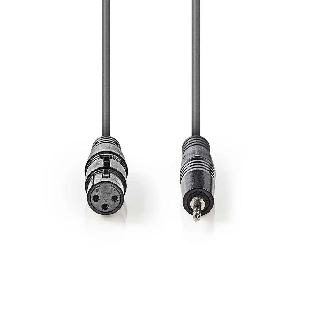 Cabo de &Aacute;udio Compensado Xlr  F&ecirc;mea de 3 Pinos 1m