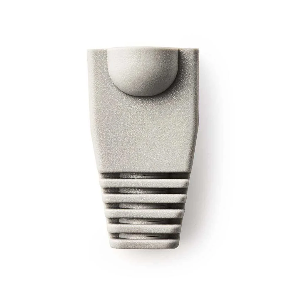 Capa Para Conectores De Rede Rj45 - 10 Pe&ccedil;as Cinza