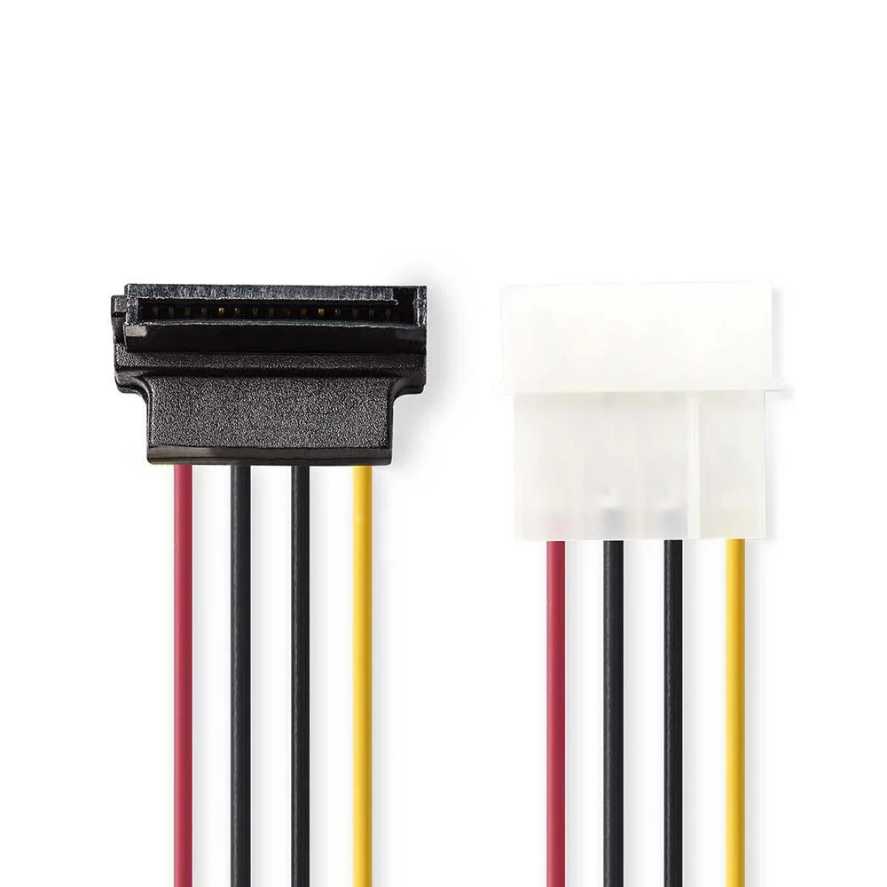 Cabo de Alimenta&ccedil;&atilde;o Interna  Molex Macho  Sata 15 Pinos F&ecirc;mea  0,15 M  Multicolor