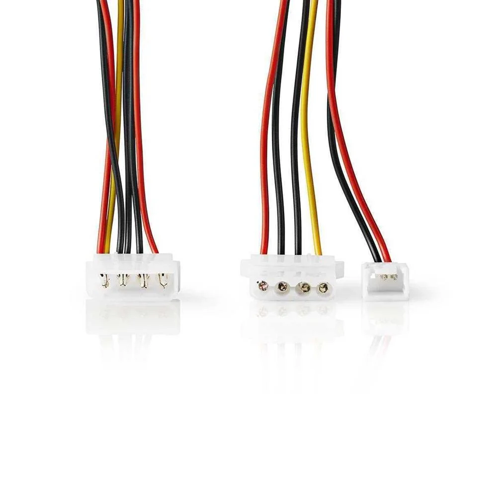 Molex Macho - Fem&ecirc;a + 3-Pin Fan Power 20cm