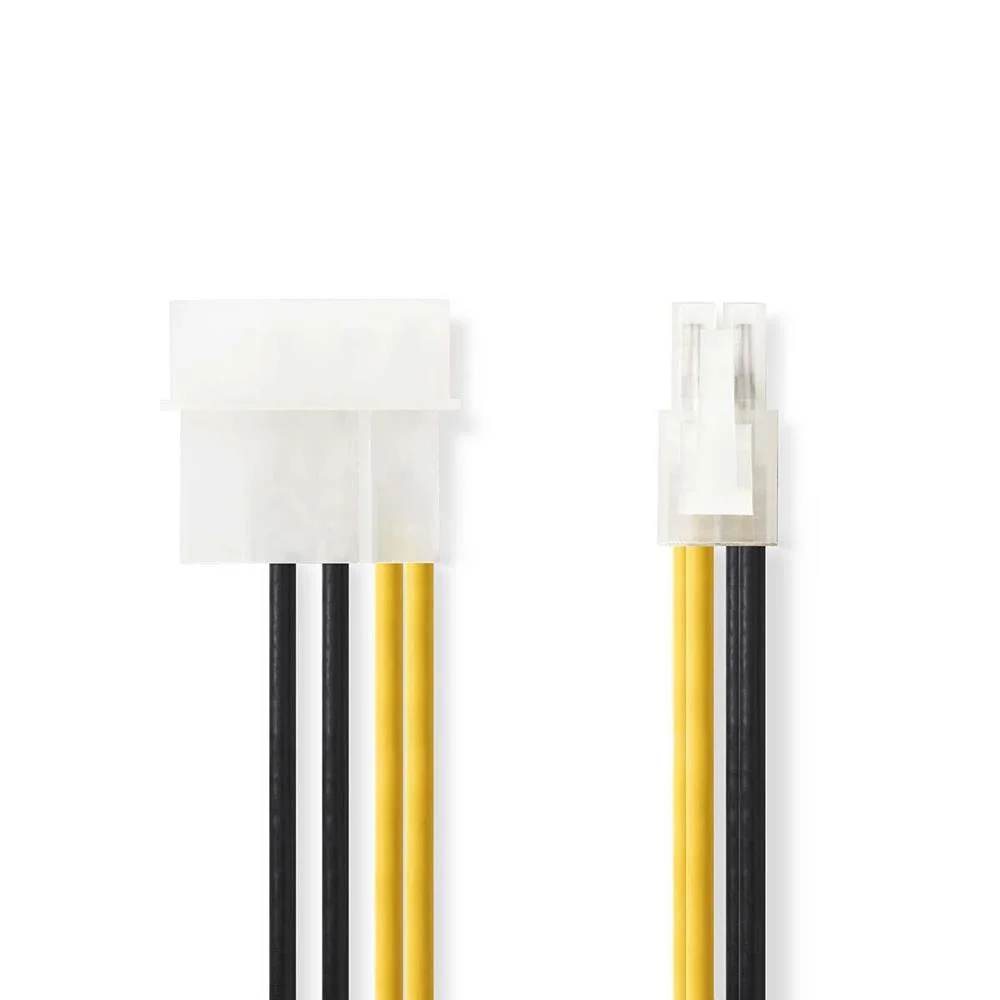 Cabo de Alimenta&ccedil;&atilde;o Interna  P4 Macho  Molex Macho  0,20m  Amarelo/Preto