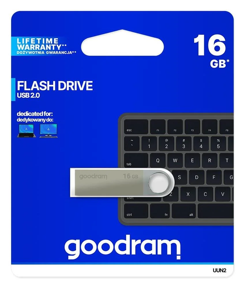 Pen Drive Usb 2.0 16gb Uun2 (Prateado) - Goodram