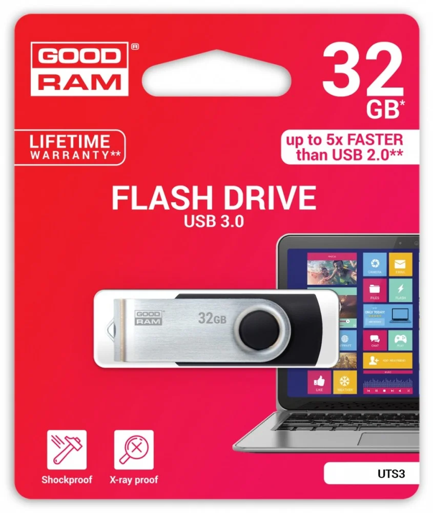 Goodram Uts3 Usb 3.0        32gb Black