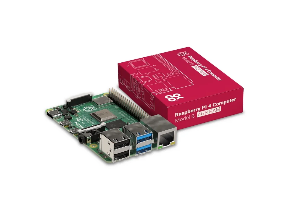Caja Oficial para Raspberry Pi 4,  Rojo/Blanco