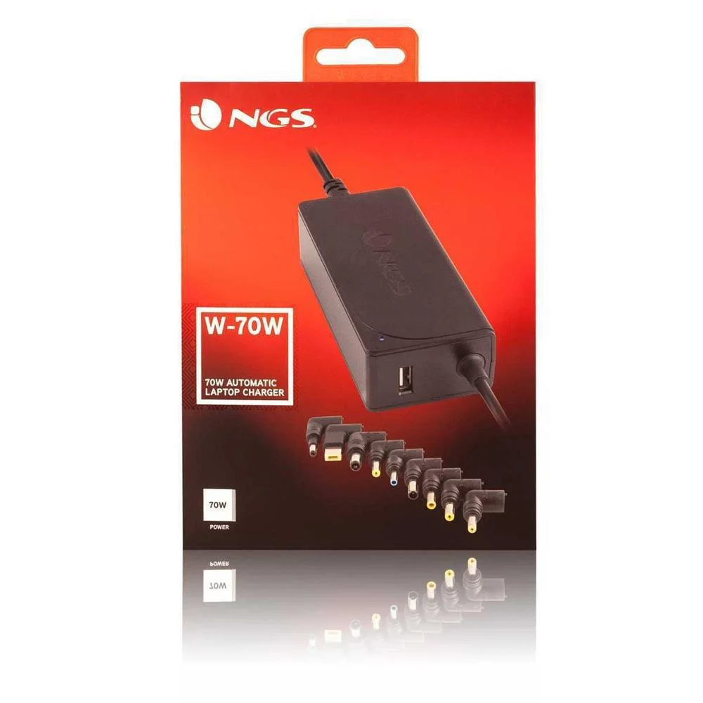 Carregador para Port&aacute;til NGS W-70 230V 70W Preto