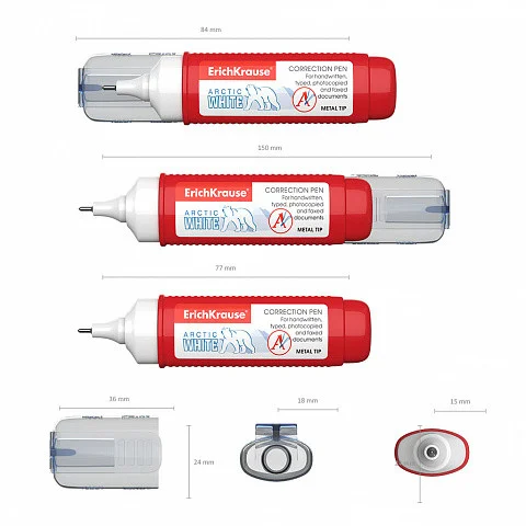 Caneta Corretor Branco, 12 Ml Erich Kraus