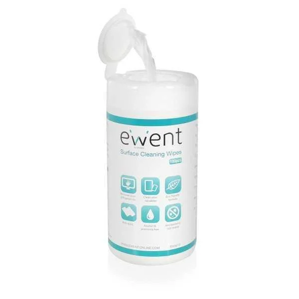 Pack De Toalhetes H&uacute;midos Ewent Para Limpeza 100