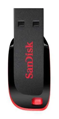 Pen Usb Sandisk Sdcz50-B35 Usb 2.0 Preto Mem&oacute;ria .