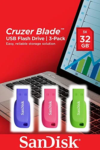 Pack Pen Usb Sandisk Cruzer Blade 3x 32gb