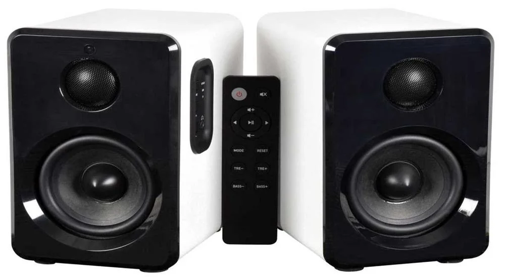 Colunas Monitor Bluetooth Ativas Brancas