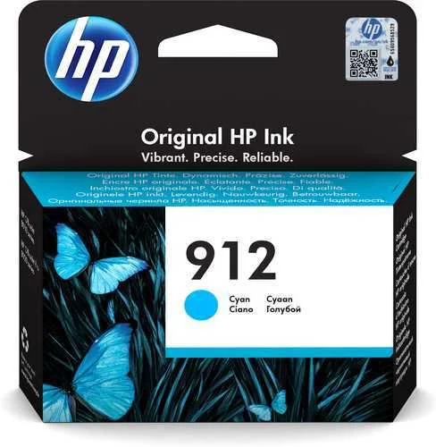 Cartucho Tinta Hp 912 Cian Oj 8022 (3yl77ae) Hp