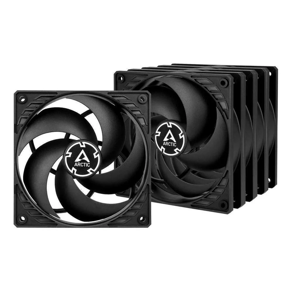 Ventoinha 120mm Arctic P12 3 Pinos 1800rpm Preta (Pack 5)