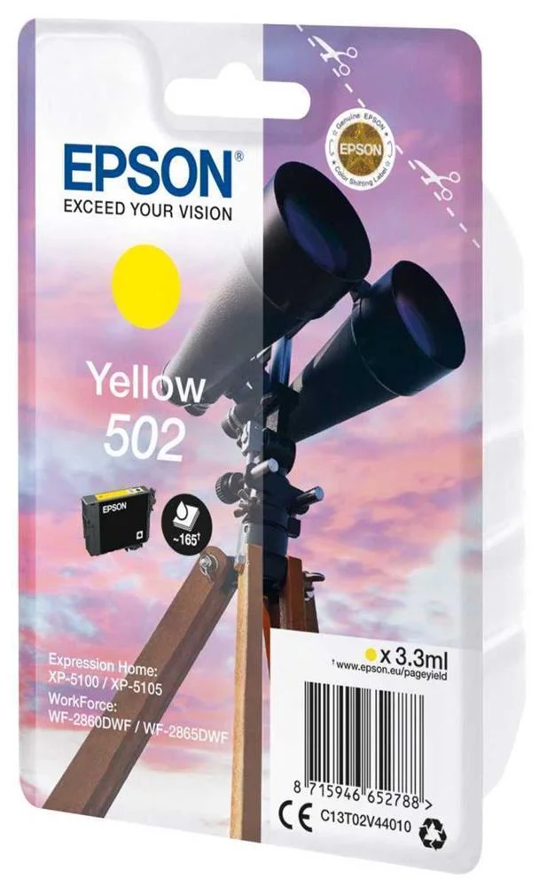 Epson Tinteiro Amarelo 502 Xp5100/105 Wf-2860dwf/.
