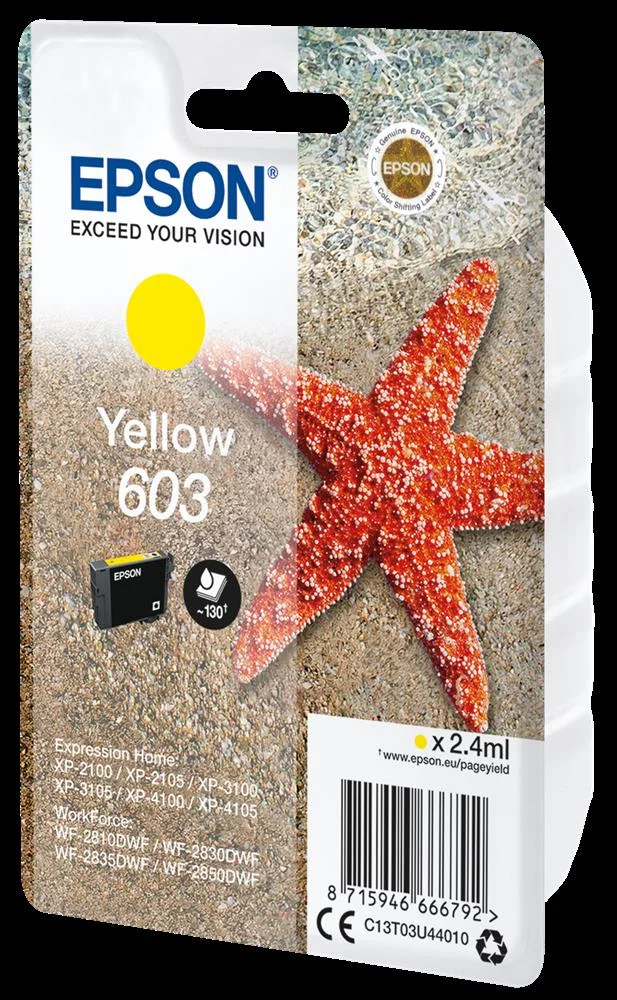 Epson Singlepack Yellow 603 Ink