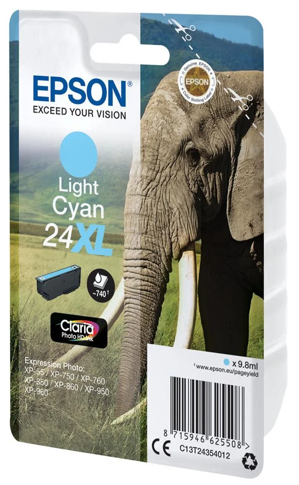 Tinteiro Epson 24 Ciano Claro Xl - Expression Photo Xp-55/750/760/850/860/950/960