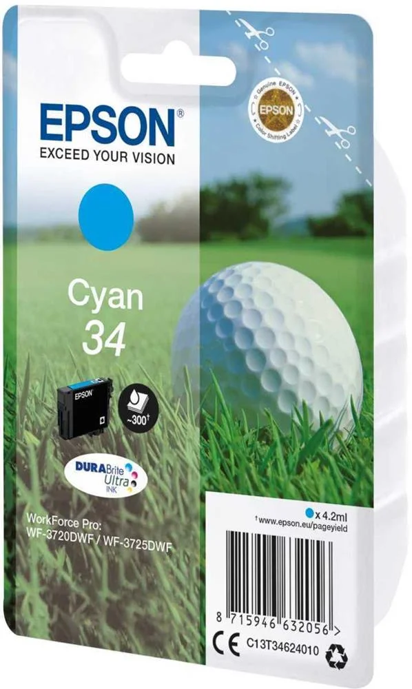 Tinteiro Ciano 34 (300 p&aacute;ginas) - EPSON