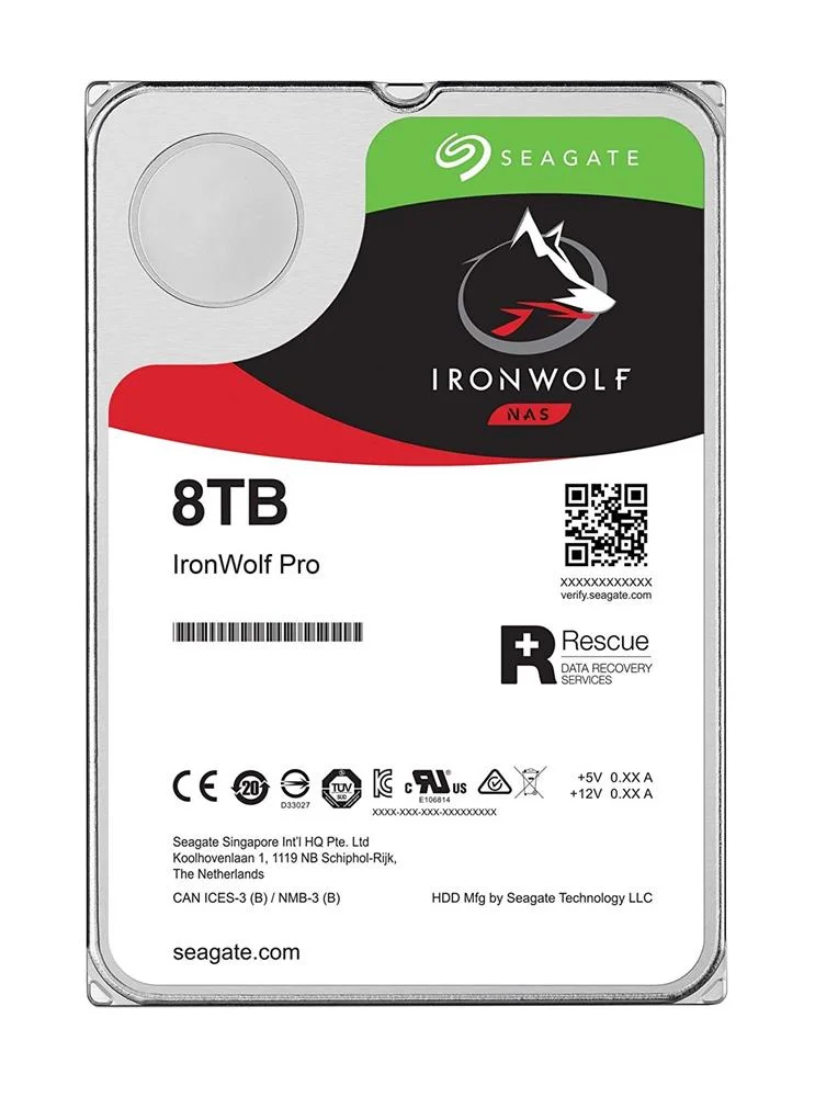 Seagate 8.9cm (3.5")   8tb Sata3 Ironwolf  7200 256mb Intern