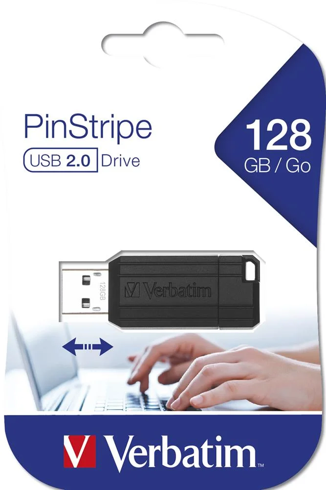 Verbatim Store N Go        128gb Pinstripe Usb 2.0 Black    49071