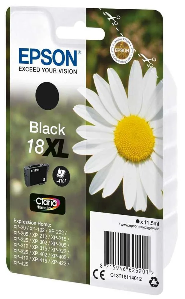 Epson Tinteiro Preto 18xl Xp102/Xp205/Xp305/Xp405.