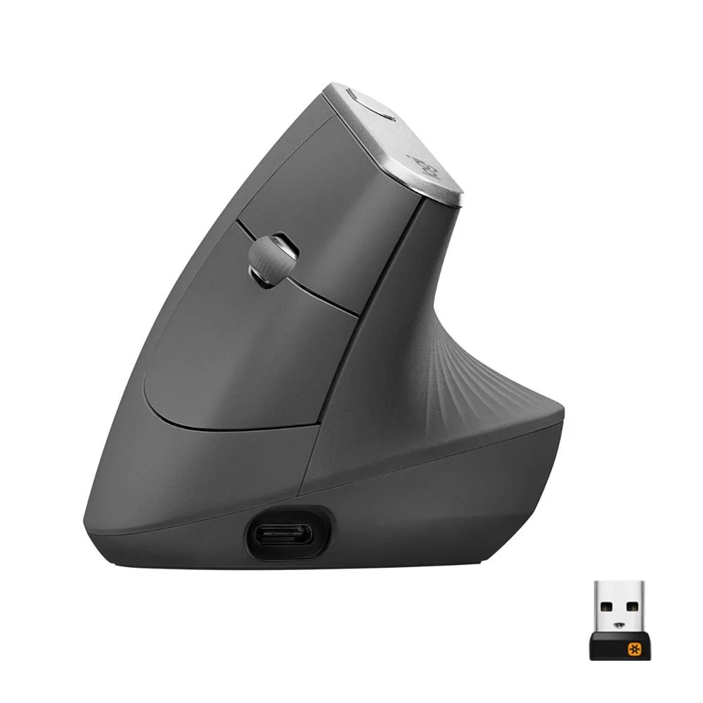 Rato &Oacute;ptico Logitech Mx Vertical Advanced Ergonomic Wireless 4000dpi Preto