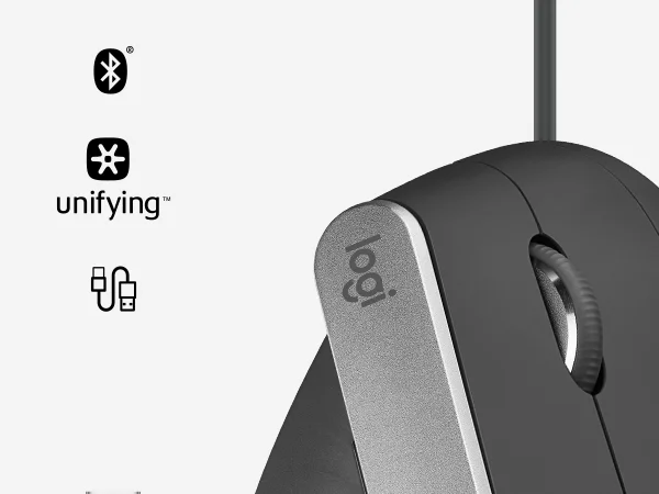 Rato &Oacute;ptico Logitech Mx Vertical Advanced Ergonomic Wireless 4000dpi Preto