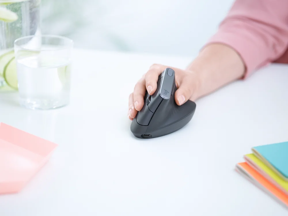 Rato &Oacute;ptico Logitech Mx Vertical Advanced Ergonomic Wireless 4000dpi Preto