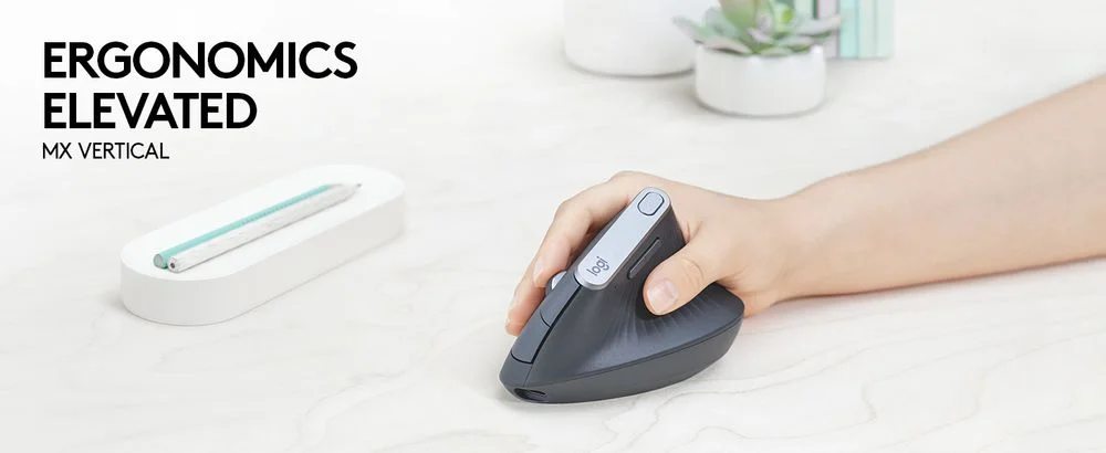 Rato &Oacute;ptico Logitech Mx Vertical Advanced Ergonomic Wireless 4000dpi Preto