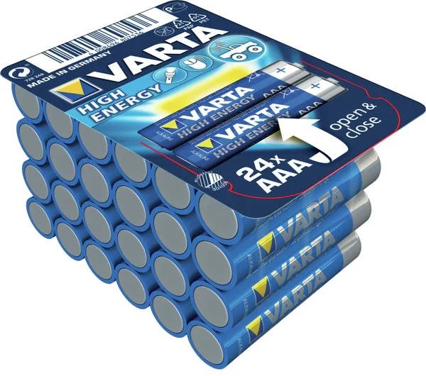 Pilhas Varta High Energy AAA Lr03 Caixa 24un