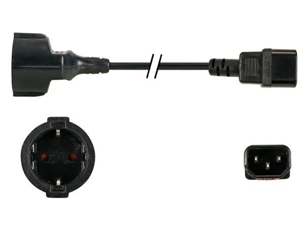 Cable de Alimentaci&oacute;n L = 1,8 M Negro