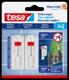 Tesa Klebenagel Verstellbar Fliesen & Metall Bis 3kg    2st.