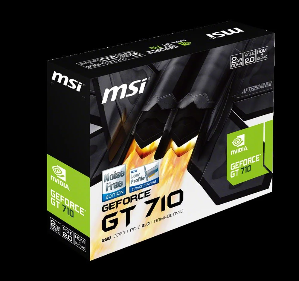 Placa Gr&aacute;fica Geforce Gt 710 2gb Ddr3 - Msi