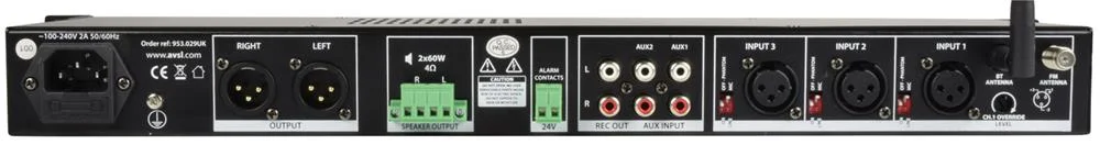 Mm3260 Mixer-Amp 1u 2 X 60w