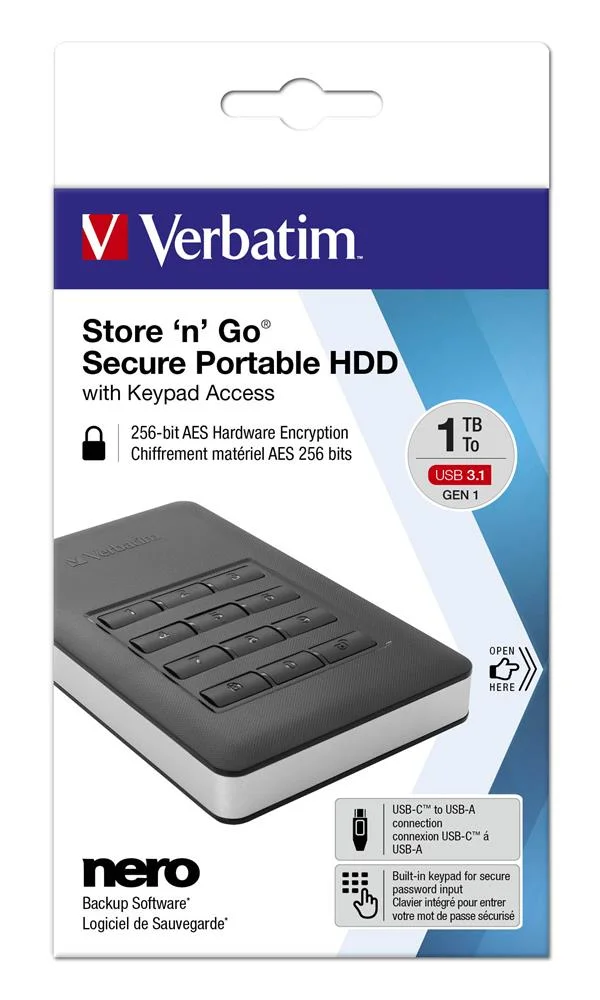 Verbatim Store N Go 1tb Secure Portable.