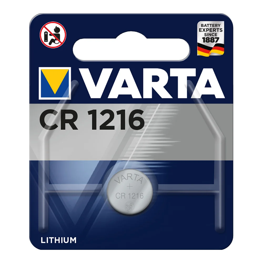 Pilha Varta Lithium Cr1216 3v (Bl&iacute;ster 1 Unid.) &Oslash;12,5x1,6mm