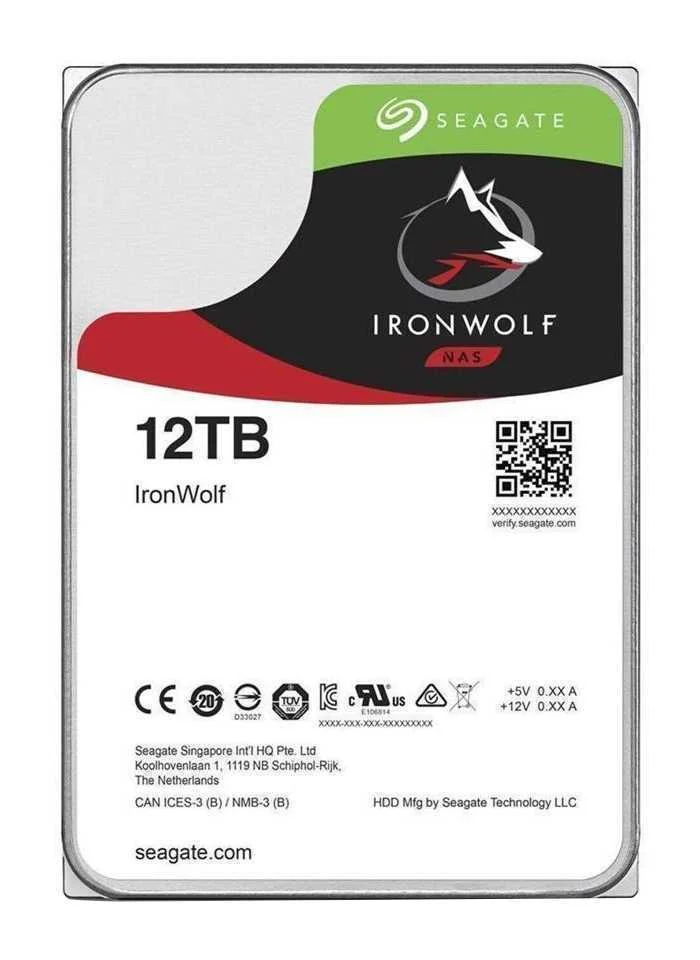 Disco R&iacute;gido 3.5" Seagate Ironwolf 12tb 7200rpm 256mb Sata Iii