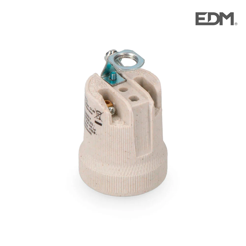 Casquilho Porcelana Retractilado E27 Edm