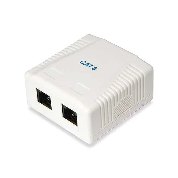 Caixa Equip Surface Mount 2-Port Utp Cat.6, White.