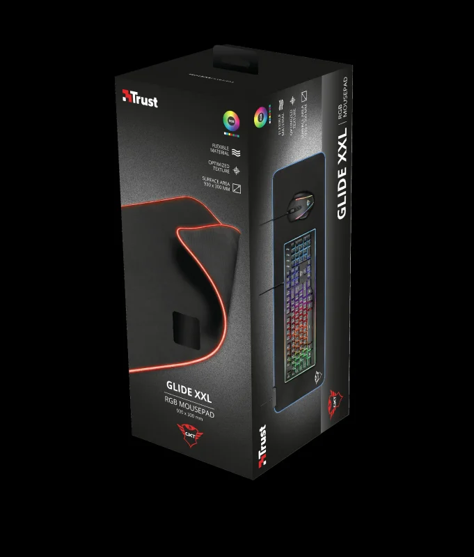 Trust Gxt 764 Glide-Flex Xxl Rgb Gaming Mouse Pad.
