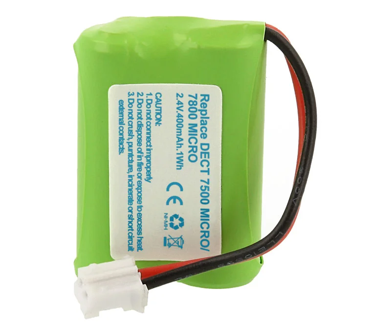 Bateria para Audioline DECT 7800 micro 2,4V/400MAH
