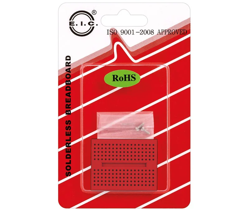 Placa Breadboard 170 Contatos 46x36mm Vermelho