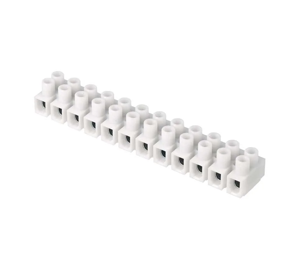 Terminal de Parafusos 4mm 3a 12 Elementos Branco