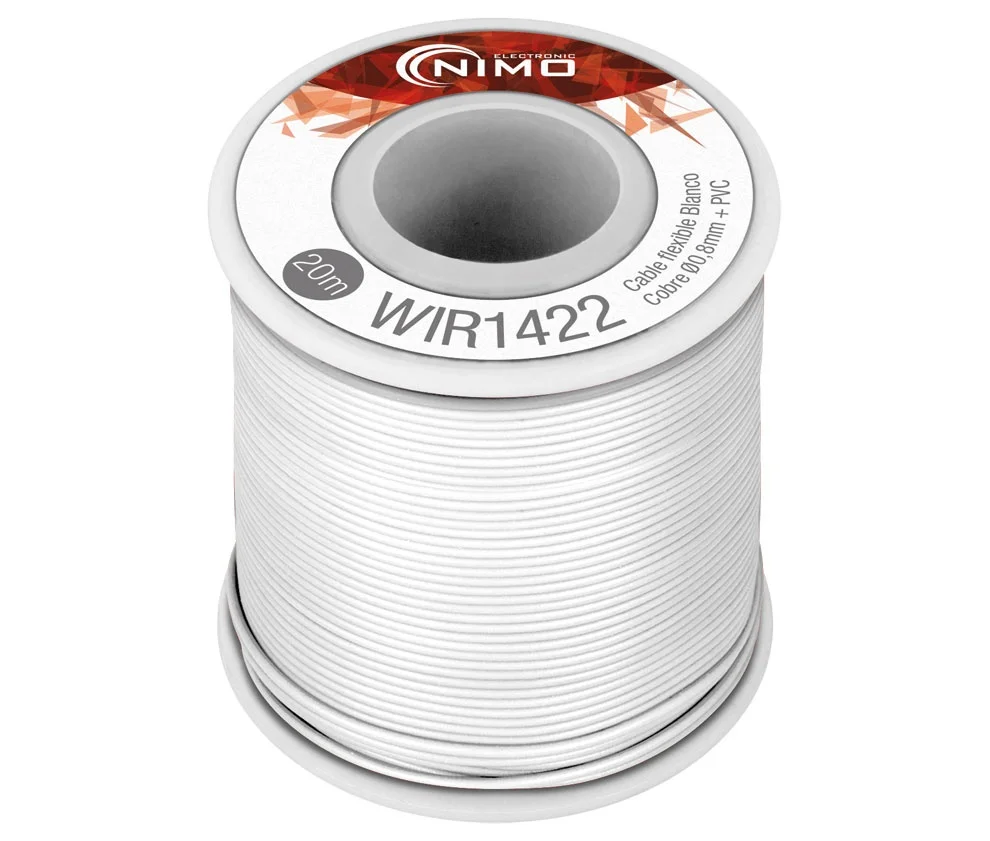 Bobine Fio Flex&iacute;vel Cobre 0,8mm P/ Montagens - 20m