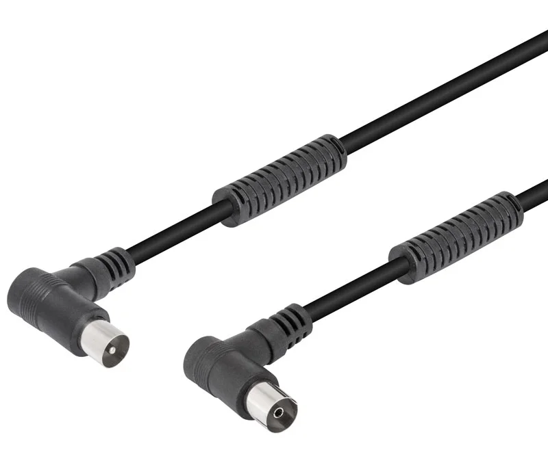 Cabo De Antena Macho Para Femea 90&ordm; Preto 2.5m