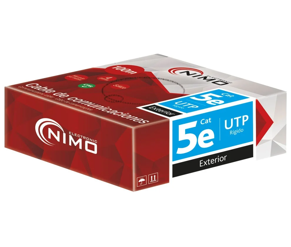 Cable para Datos Utp Cat.5e R&iacute;gido Exterior, 100m