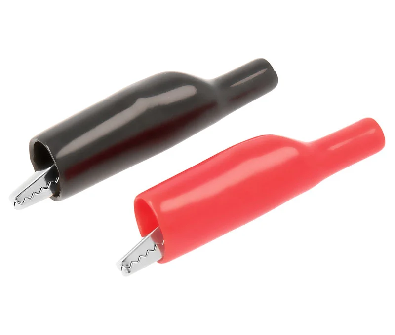 Pinzas de Cocodrilo para Puntas 4,0mm, Roja Y Neg.